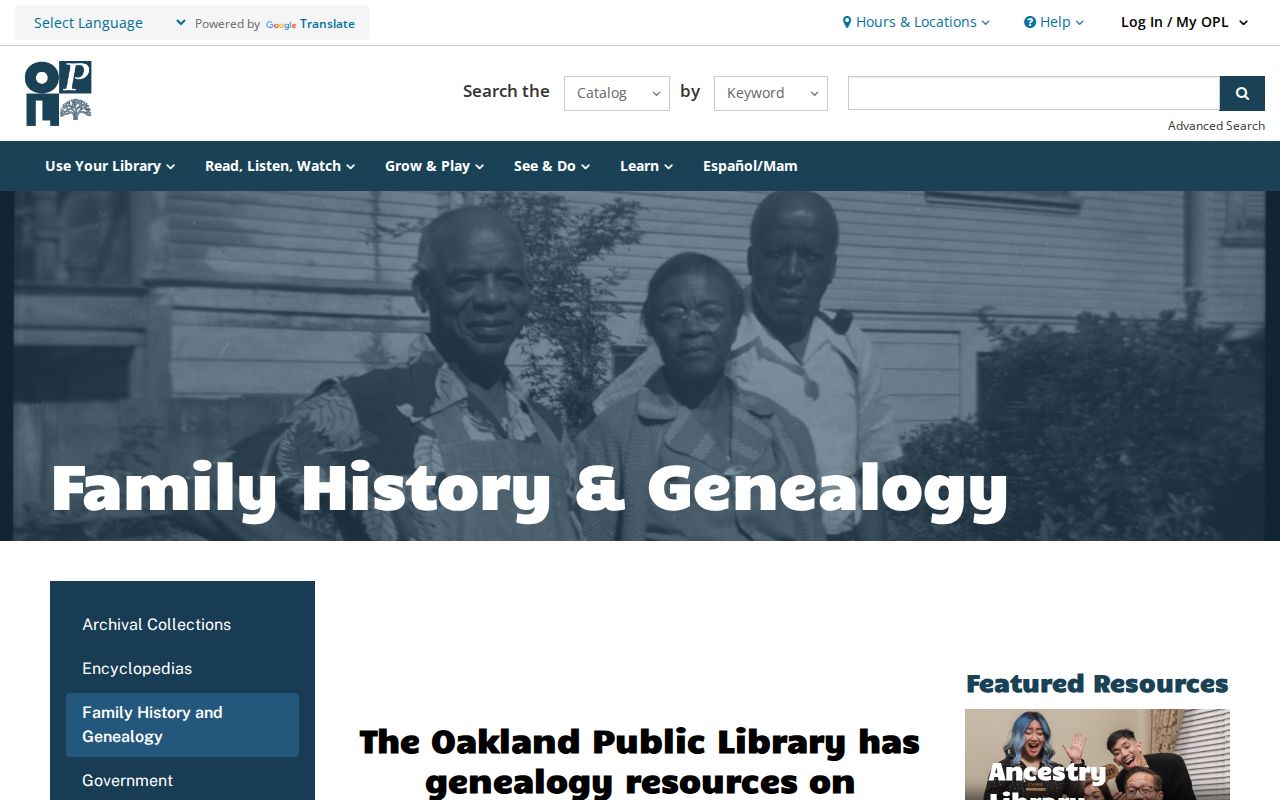 Oakland city directory family-history resources