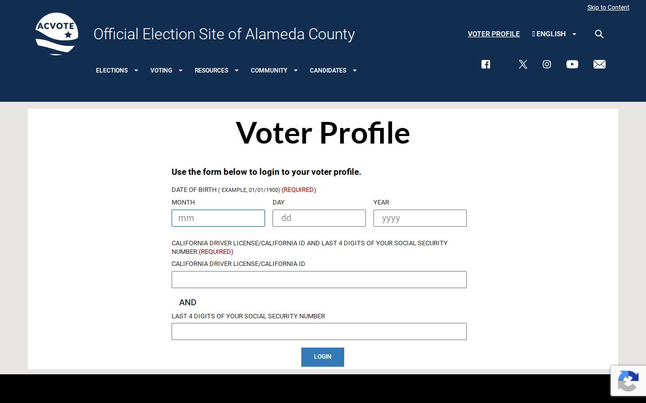 Oakland neighbors Alameda voter profile self lookup