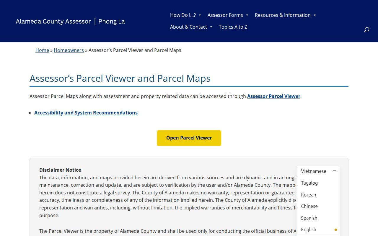 Oakland street directory Alameda parcel viewer address map